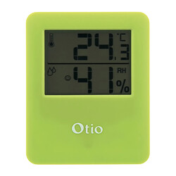 Avis Thermomètre hygromètre magnétique vert - écran LCD - Otio