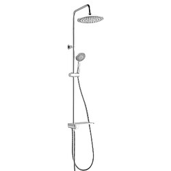 K20 Colonne de Douche sans Robinet K2O Chillout Bay 96,5cm en Acier Inoxydable avec Pommeau de Douche, Étagère et Douchette à Main à 5 Positions