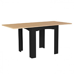 Idmarket MARKET Table extensible DONA - Noir/Hêtre