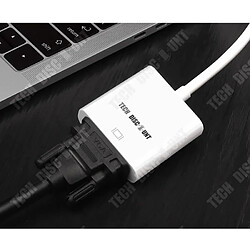 Tech Discount TD® câble displayport vers VGA mini HDMI adaptateur ordinateurs portables compatible avec macbook-Pro-Air-Imac connexion rapide