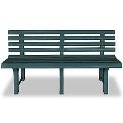 Helloshop26 Banc de jardin meuble de patio d'extérieur terrasse 145,5 cm plastique vert 02_0011245