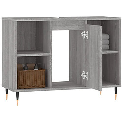 Acheter Maison Chic Armoire salle de bain,Meuble de rangement de salle de bain,Meuble haut sonoma gris 80x33x60 cm bois d'ingénierie -GKD755133