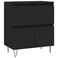 Acheter vidaXL Buffets 3 pcs noir bois d'ingénierie