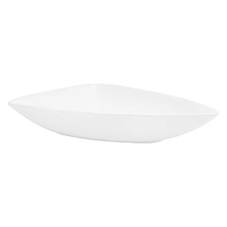 ML-Design Lavabo en Céramique Blanc, 69 x 46 x 13 cm, Triangulaire, Vasque à Poser sur Plan de Toilette, Lave-Mains Évier pour la Salle de Bain/WC Invités, Design Moderne, sans Matériel de Montage