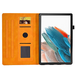 Etui en PU avec support, porte-cartes et porte-stylo pour Samsung Galaxy Tab A8 10.5 (2021) SM-X200/SM-X205 - orange