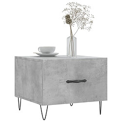 Avis Maison Chic Table basse,Table Console Table d'appoint, Table pour salon gris béton 50x50x40 cm bois d'ingénierie -MN74140