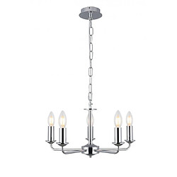 Luminaire Center Suspension Banyan Chrome poli 5 ampoules 34cm