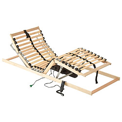 vidaXL Sommier à lattes électrique sans matelas avec 7 zones 80x200 cm