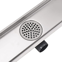 Avis Helloshop26 Caniveau drain de douche linéaire 830 x 140 mm acier inoxydable 02_0003055