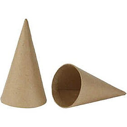 Creativ Company Lot de 10 cônes, H: 14 cm, D: 7 cm, beige