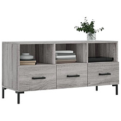 Avis Maison Chic Meuble TV scandinave gris - Banc TV pour salon Sonoma 102x36x50 cm bois d'ingénierie -MN88796