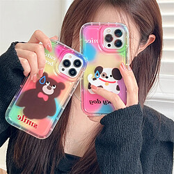 GUPBOO Étui pour iPhone11 Smudge sans voix petit ours brun niche étui pour téléphone portable