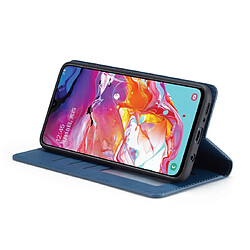 Wewoo Housse Coque Pour Galaxy A50 Forwenw Dream Series Oil Edge Fort Magnetism Étui à rabat horizontal en cuir avec support et fentes cartes et portefeuille et cadre photo bleu pas cher