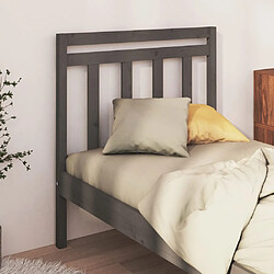 vidaXL Tête de lit Gris 81x4x100 cm Bois massif de pin