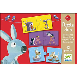 Djeco Puzzle 12 x 2 pièces - Duo Contraires