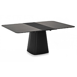 Acheter Inside 75 Table extensible 8 couverts HEY GIO 180 cm base métal noir plateau céramique pierre