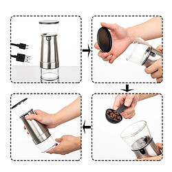 Universal Moulin à café USB Moulin à poivre rechargeable à domicile Moulin à poivre électrique Moulin à café Noix Haricots Épices Céréales Poivre Broyeur pas cher