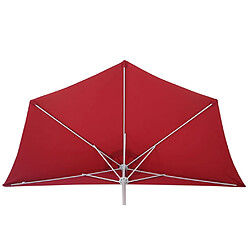 Acheter Mendler Demi-parasol en aluminium Parla, UV 50+ ~ 300cm bordeaux sans pied