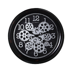 Horloge Murale Alexandra House Living Noir Acrylique Plastique 36 x 7 x 36 cm Argenté