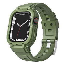 Bracelet en silicone pour votre Apple Watch Series 8/7 45mm/6/5/4/SE/SE (2022) 44mm/3/2/1 42mm - vert armé