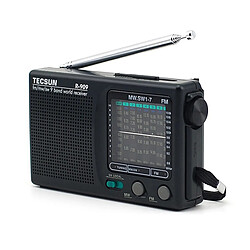 Universal Radios portatives FM, ondes moyennes (AM), ondes courtes (HF), récepteurs mondiaux à 9 bandes, élégants, tournants, ultra-sensibles, récepteurs radio à faible bruit