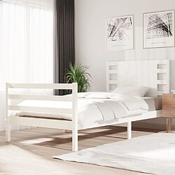 vidaXL Cadre de lit sans matelas blanc 100x200 cm bois de pin massif 