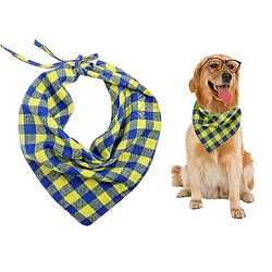 Avis Pet Dog Bandana Collar Neckerchief Triangle Plaid Saliva Serviette Cat Supplies Vert