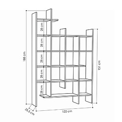 Avis Concept Usine Meuble avec étagères en bois BOK