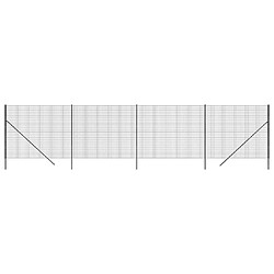 vidaXL Clôture en treillis métallique anthracite 1,6x10 m