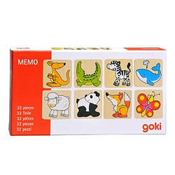 GOKI Wooden Memo animals, 32dlg.