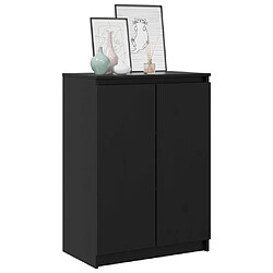 Avis vidaXL Buffet Noir 60x36x84 cm Bois de pin massif