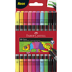 FABER-CASTELL Feutre double pointe Neon, étui de 10 ()