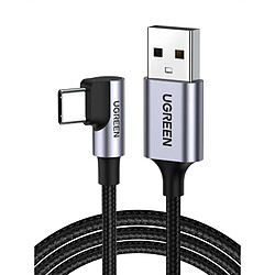 Ugreen - Ugreen US284 50941 Câble USB-A (droit) / USB-C (coudé) 3A 1m - gris