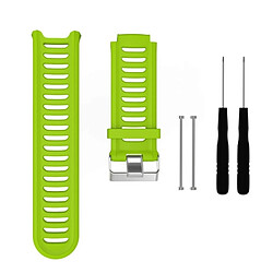 Wewoo Bracelet pour montre connectée Dragonne en silicone de couleur solide Garmin Forerunner 910XT Vert