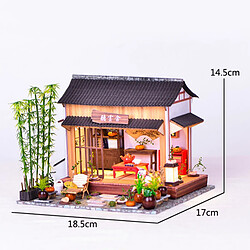 Acheter Dollhouse Miniature avec des Meubles Jardin Décoration, BRICOLAGE En Bois Dollhouse Kit Chinois Style Chalet, 1:24 Échelle Creative Chambre