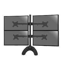 Kimex Support de bureau pour 4 écrans moniteurs PC 13"-24"