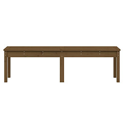 Helloshop26 Banc de jardin meuble de patio d'extérieur terrasse à 2 places 159,5 x 44 x 45cm bois de pin marron miel 02_0011785