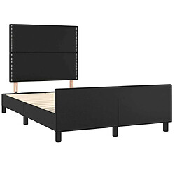 Acheter Maison Chic Cadre/structure de lit avec tête de lit pour adulte - Lit Moderne Chambre Noir 120x200 cm Similicuir -MN48615