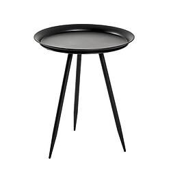 Pegane Table d'appoint coloris noir en métal - H 54 x Ø 44 cm