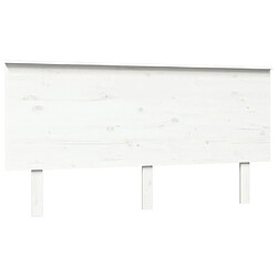 Maison Chic Tête de lit scandinave,Meuble de chambre Blanc 154x6x82,5 cm Bois massif de pin -MN48575