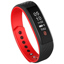 Wewoo Bracelet connecté rouge OLED 128 * 32 écran tactile Bluetooth Smart Bracelet, IP67 imperméable, podomètre de / moniteur de fréquence cardiaque en temps réel / Rappel de l'alcool / Météo / de sommeil / sédentaire / d'appel, Compatible avec Android et iOS T