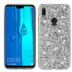 Wewoo Coque Pour Huawei Y6 Prime Glittery Powder Shockproof TPU Case Silver