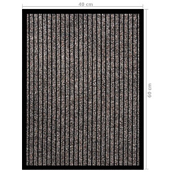 vidaXL Paillasson rayé Beige 40x60 cm pas cher