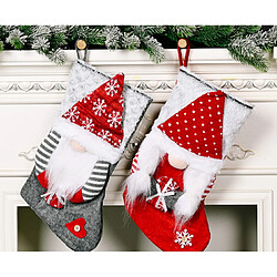 Avis C37 2PCS Décoration de Noël Rudolph Shape Noël Stocking Arbre de Noël Home Shopping Mall Scène Décoration