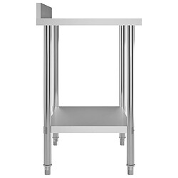 Avis Helloshop26 Table de travail de cuisine avec dosseret 80 x 60 x 93 cm acier inoxydable 02_0001909