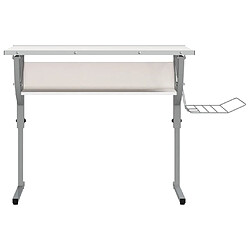 Avis Helloshop26 Bureau table poste de travail meuble d'ordinateur informatique étude d'artisanat et 110 x 53 x (58-87) cm blanc 02_0023698