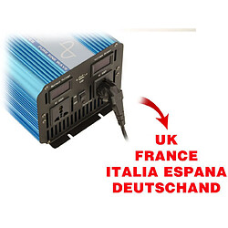 Kalea-Informatique Inverseur de tension 12V vers 220V PUR SINUS - Puissance 1500 WATTS Puissance en Crête 3000W PRISE EUROPEENNE (FRANCE) Puissance en Crête 3000W PRISE EUROPEENNE (FRANCE)