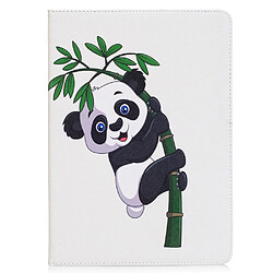 Etui en PU stand d'impression modèle de carte avec protection panda adorable pour votre Apple iPad Air