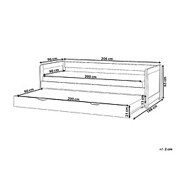 Avis Beliani Lit gigogne 90 x 200 cm en bois clair GRAVELINES