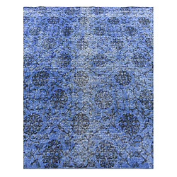 Vidal Tapis de laine 269x173 Bleu Ultra Vintage pas cher